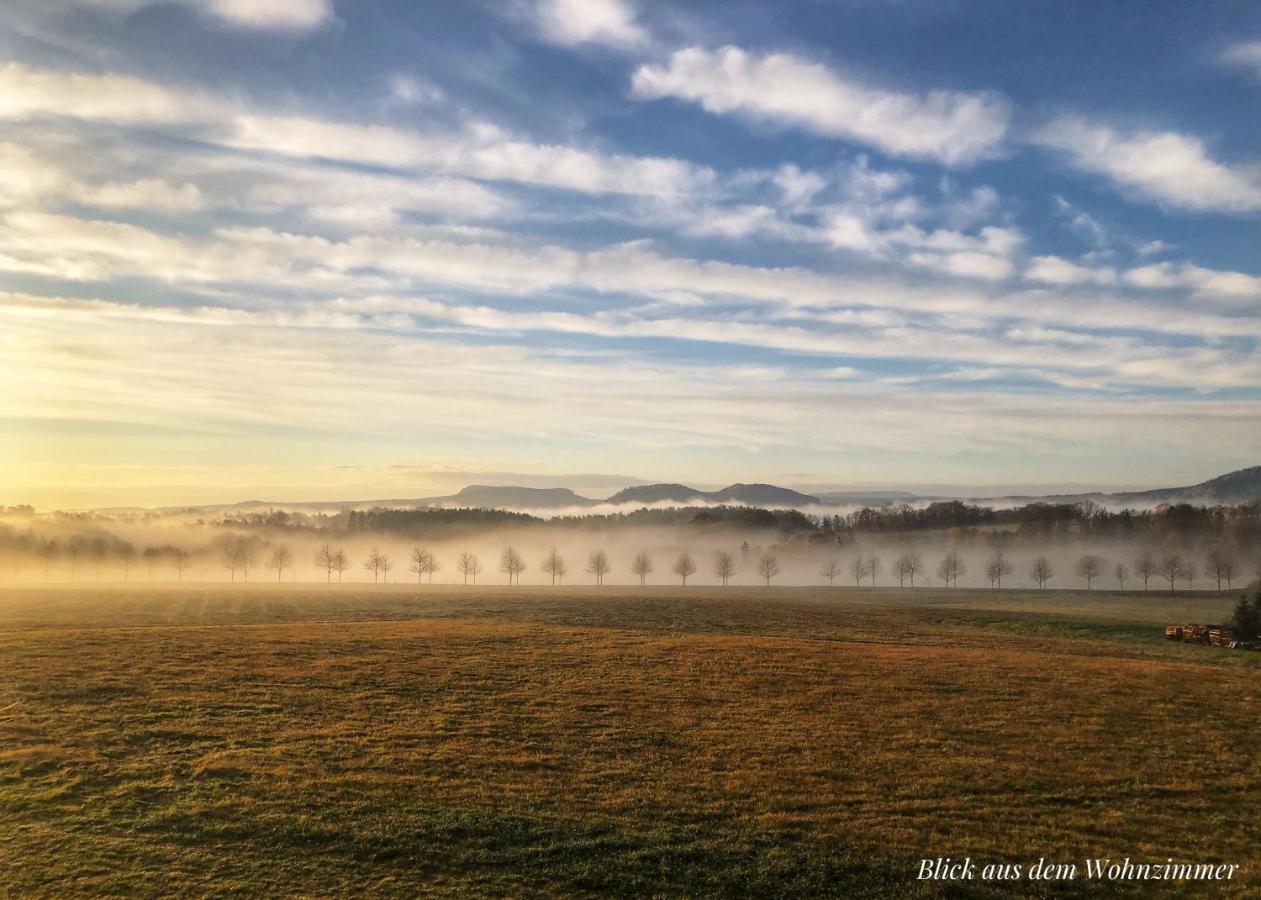Auszeit Mit Weitblick In Der Saechsischen Schweiz - Kleiner Bauernhof Mit Tieren Und Wallbox Rathmannsdorf Bagian luar foto
